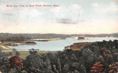 Birds Eye View Spot PondMalden, Massachusetts Postcard