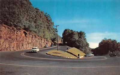 World Famous Hairpin Turn Mohawk Trail, Massachusetts Postcard