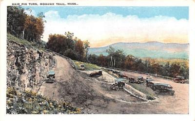 Hair Pin Turn Mohawk Trail, Massachusetts Postcard