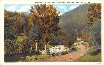 Windings of the Trail & River Mohawk Trail, Massachusetts Postcard