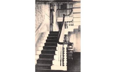 Staircase Plymouth, Massachusetts Postcard