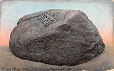 Plymouth Rock Massachusetts Postcard