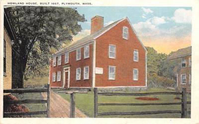 Howland House Plymouth, Massachusetts Postcard