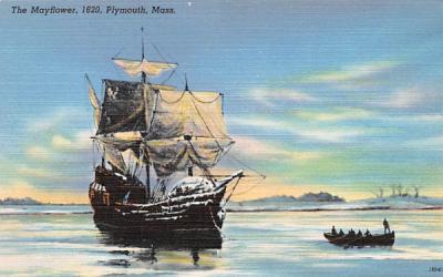 The Mayflower  Plymouth, Massachusetts Postcard