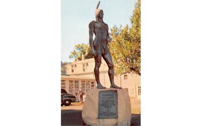 Massasiot Statue Plymouth, Massachusetts Postcard