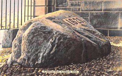 Plymouth Rock Massachusetts Postcard