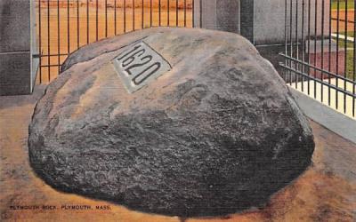 Plymouth Rock Massachusetts Postcard