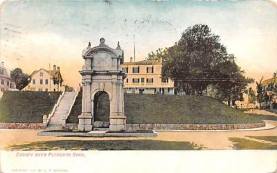 Canopy over Plymouth Rock Massachusetts Postcard