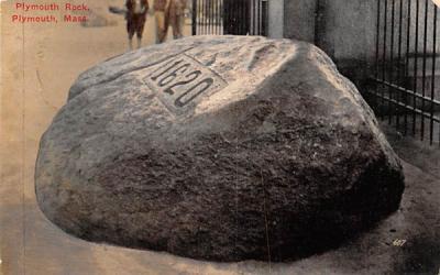 Plymouth Rock Massachusetts Postcard