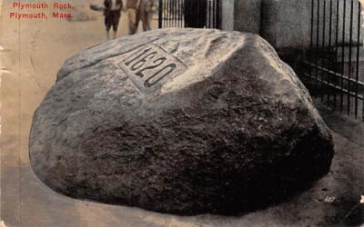 Plymouth Rock Massachusetts Postcard