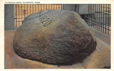 Plymouth Rock Massachusetts Postcard