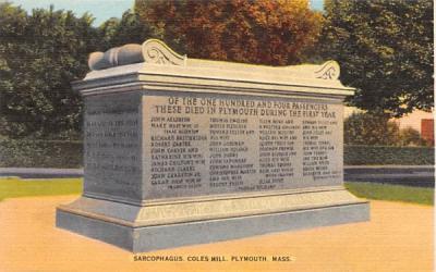 Sarcophagus Plymouth, Massachusetts Postcard