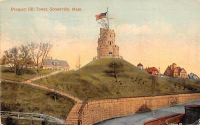 Prospect Hill Tower Somerville, Massachusetts Postcard