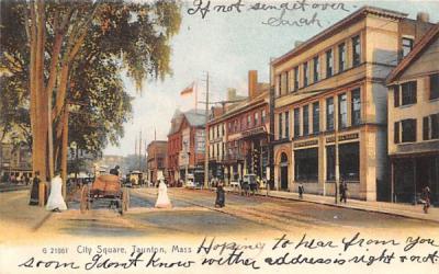 City Square Taunton, Massachusetts Postcard