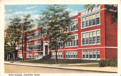 High School Taunton, Massachusetts Postcard