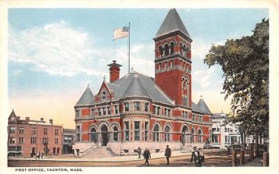 Post Office  Taunton, Massachusetts Postcard