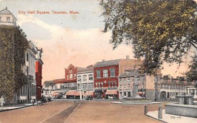 City Hall Square Taunton, Massachusetts Postcard