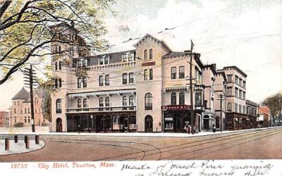 City Hotel Taunton, Massachusetts Postcard