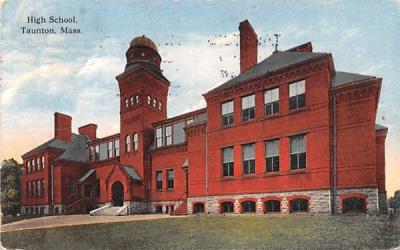 High School Taunton, Massachusetts Postcard