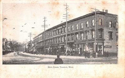 Main Street Taunton, Massachusetts Postcard