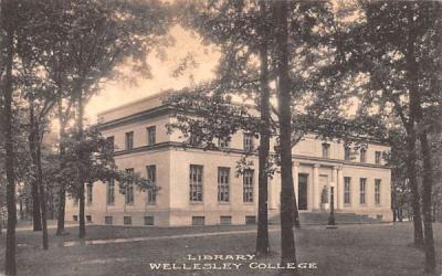 Library Wellesley, Massachusetts Postcard