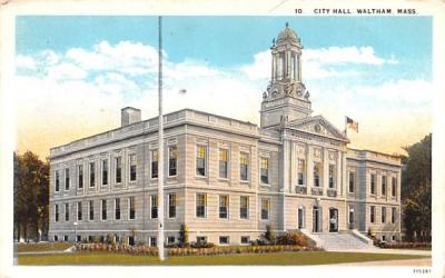 City Hall Waltham, Massachusetts Postcard