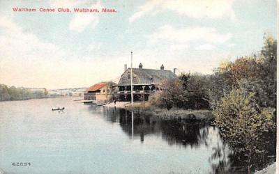 Waltham Canoe Club Massachusetts Postcard