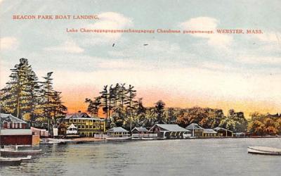 Beacon Park Boat Landing Webster, Massachusetts Postcard