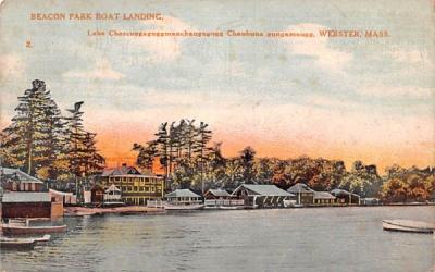 Beacon Park Boat Landing Webster, Massachusetts Postcard