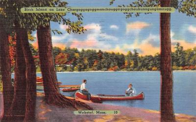 Birch Island  Webster, Massachusetts Postcard