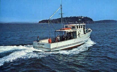 The Dolphin Deep Sea Fishing Boat - Bar Harbor, Maine ME Postcard