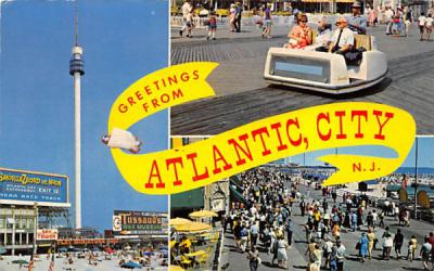 Greetings from Atlantic City New Jersey Postcard