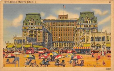 Hotel Dennis Atlantic City, New Jersey Postcard