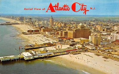 Aerial View of Atlantic City New Jersey Postcard