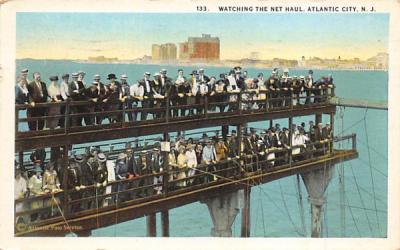 Watching the Net Haul Atlantic City, New Jersey Postcard