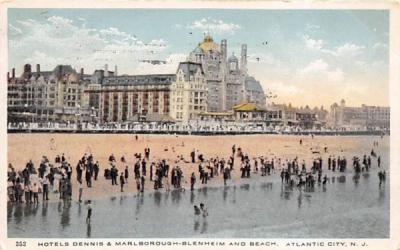 Hotels Dennis & Marlborough-Blenheim Atlantic City, New Jersey Postcard