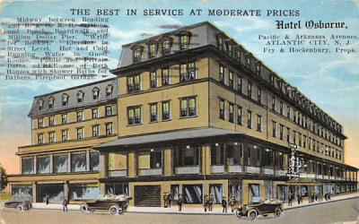 Service at Moderate Prices, Hotel Osborne Atlantic City, New Jersey Postcard