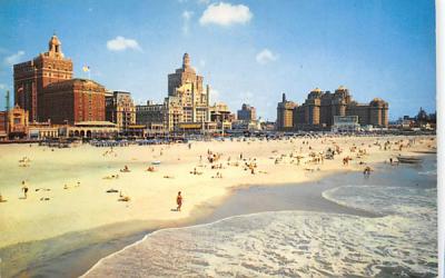 The famous Beach and central skyline Atlantic City, New Jersey Postcard