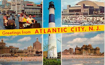 Greetings from Atlantic City, N. J., USA New Jersey Postcard