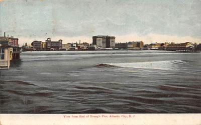 View from End of Young's Pier Atlantic City, New Jersey Postcard