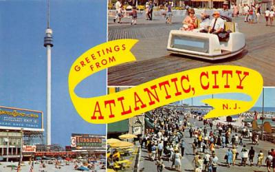 Greetings from Atlantic City, N. J., USA New Jersey Postcard