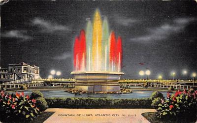 Fountain of Light Atlantic City, New Jersey Postcard