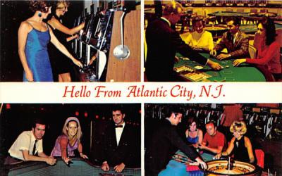 Hello from Atlantic City, N. J., USA New Jersey Postcard