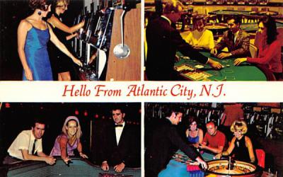 Hello from Atlantic City, N. J., USA New Jersey Postcard