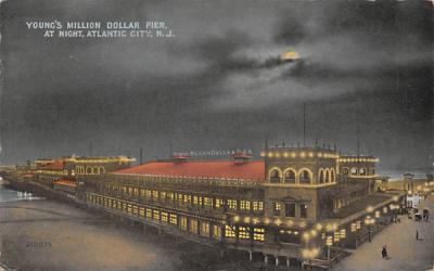 Young's Million Dollar Pier, by Night Atlantic City, New Jersey Postcard