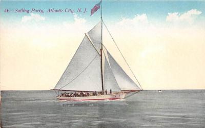 Sailing Party Atlantic City, New Jersey Postcard