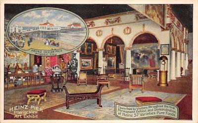 Heinz Pier, Interior View Art Exhibit Atlantic City, New Jersey Postcard