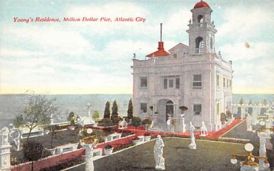 Young's Residence, Million Dollar Pier Atlantic City, New Jersey Postcard