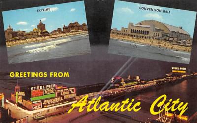 Greetings from Atlantic City, N. J., USA New Jersey Postcard