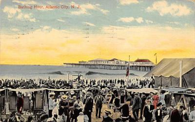 Bathing Hour Atlantic City, New Jersey Postcard